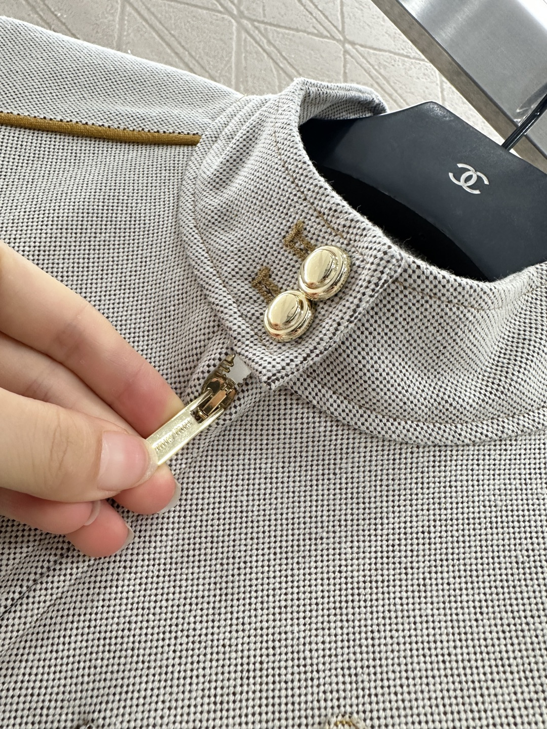 ♥Miumi*♥2025新品上架 棒球夹克中长半裙套装定制YB进口高织棉材质 质感高级 品相十足 棒球夹