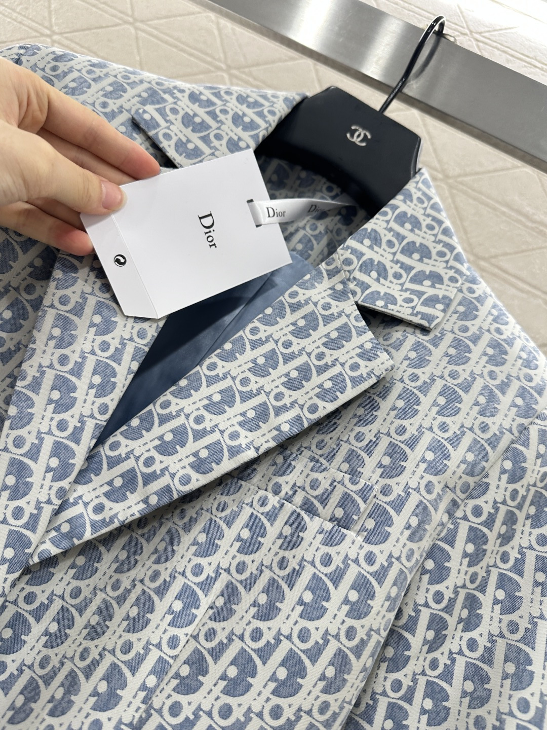 ♥Dio*♥2025新品上架 提花翻领西装外套定制YB进口提花材质 质感高级 挺括有型 翻领正肩西装外套