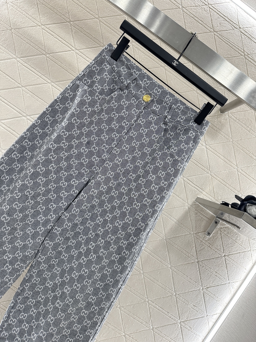 ♥Gucc*♥2025新品上架 提花牛仔衬衣长裤套装定制YB进口提花材质 质感高级 穿搭舒适 翻领衬衫直