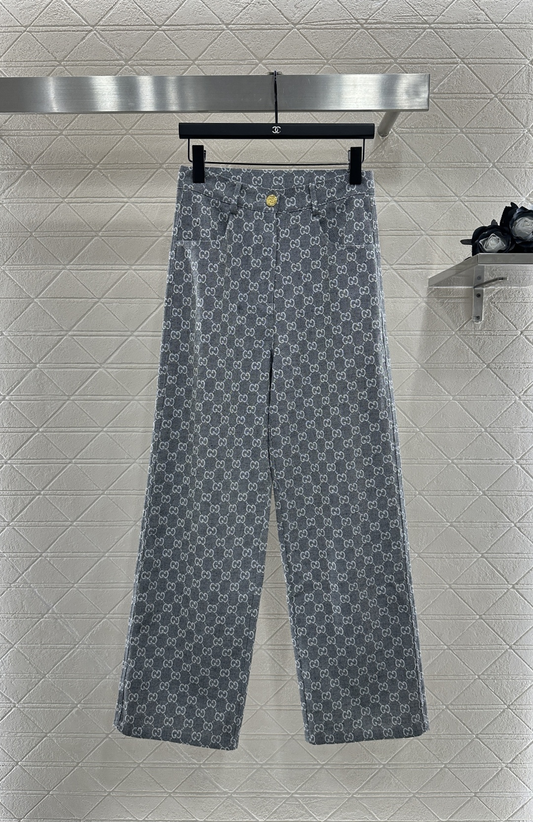 ♥Gucc*♥2025新品上架 提花牛仔衬衣长裤套装定制YB进口提花材质 质感高级 穿搭舒适 翻领衬衫直