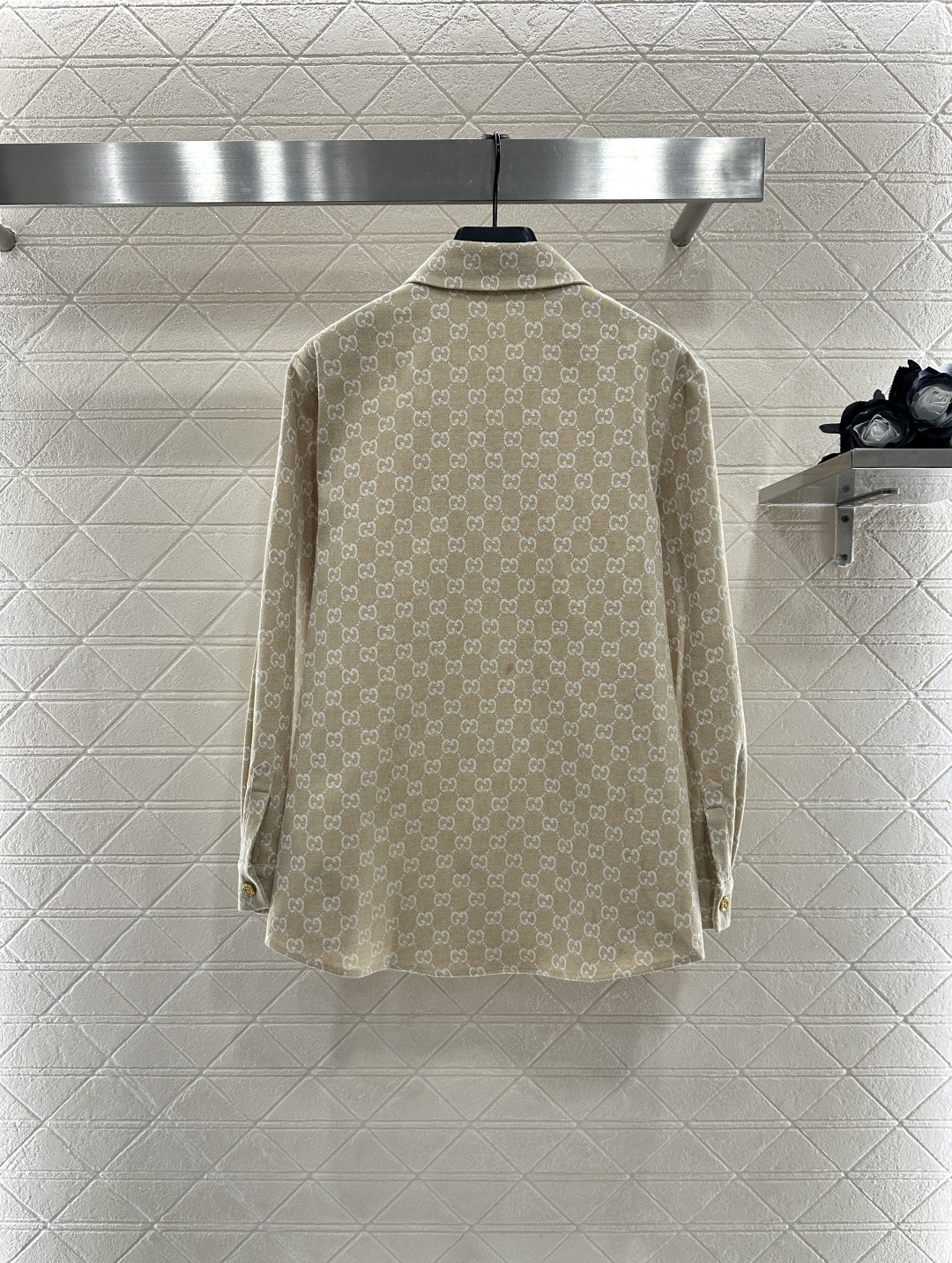 ♥Gucc*♥2025新品上架 提花牛仔衬衣长裤套装定制YB进口提花材质 质感高级 穿搭舒适 翻领衬衫直