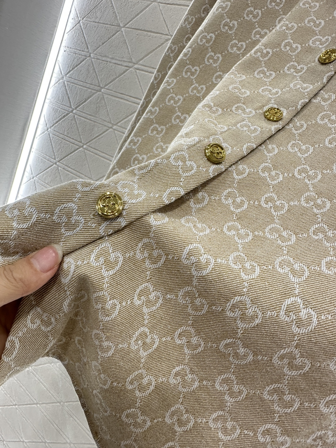 ♥Gucc*♥2025新品上架 提花牛仔衬衣长裤套装定制YB进口提花材质 质感高级 穿搭舒适 翻领衬衫直