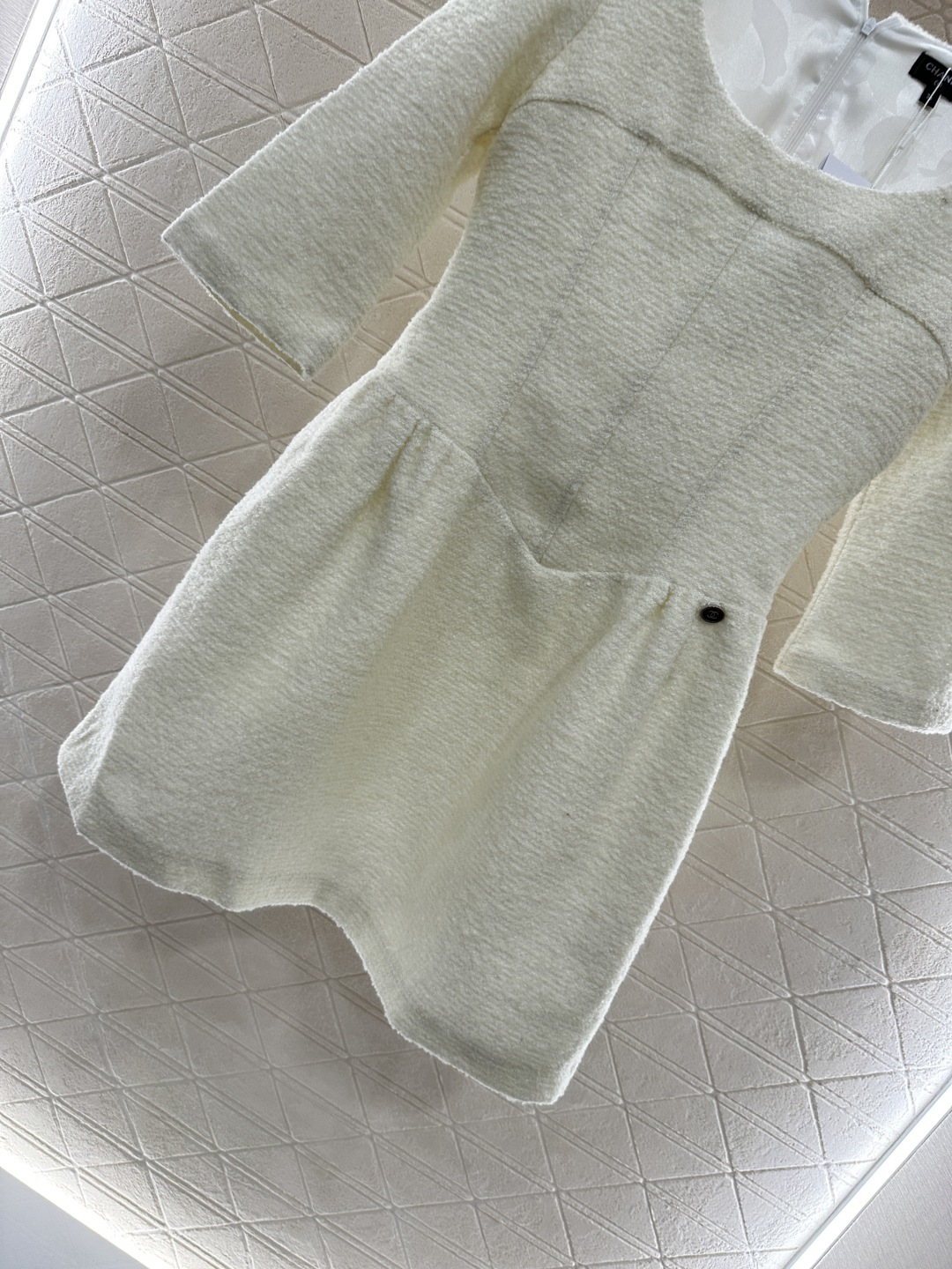 ♥Chane*♥2025新品上架 中袖圆领洋装连衣裙定制YB进口羊毛呢材质 质感高级 穿搭洋气 洋装名媛