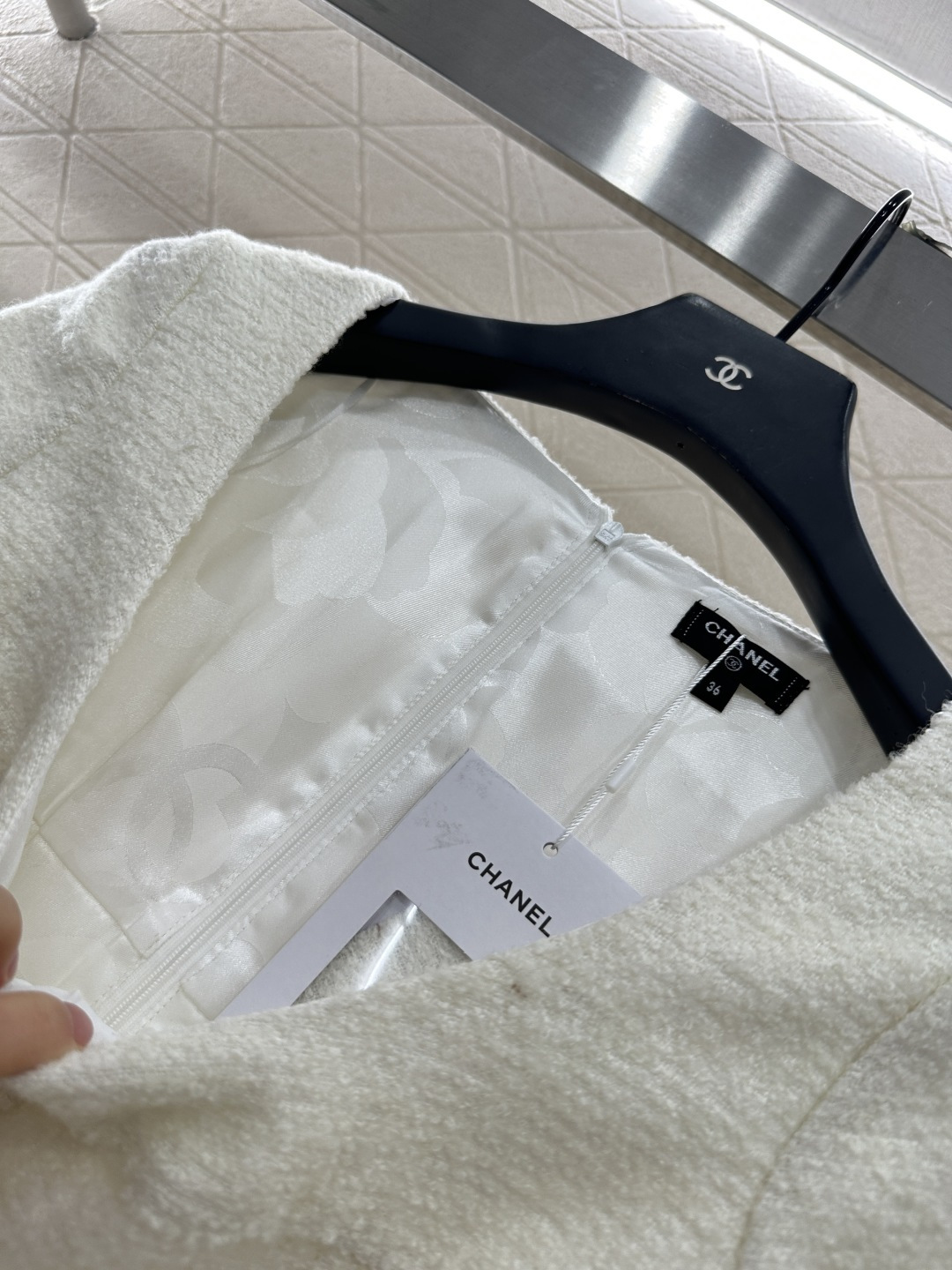 ♥Chane*♥2025新品上架 中袖圆领洋装连衣裙定制YB进口羊毛呢材质 质感高级 穿搭洋气 洋装名媛