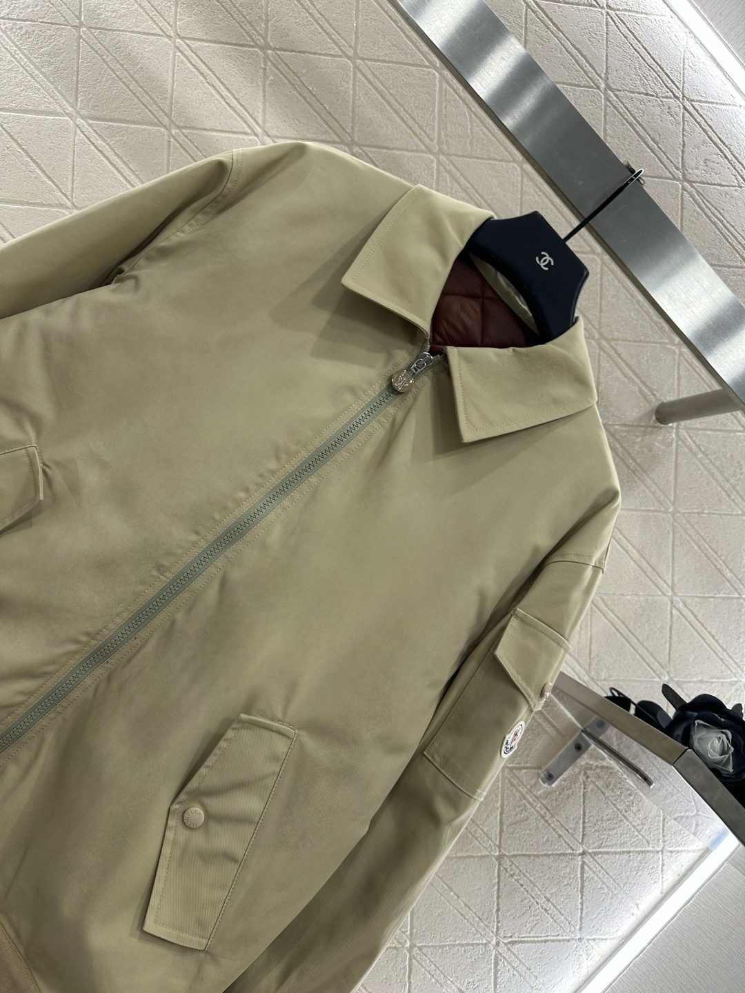 ♥Moncle*♥2025新品上架 翻领风衣棉服双层外套定制YB斜纹全棉材质 品相还原 质感高级 外层拉
