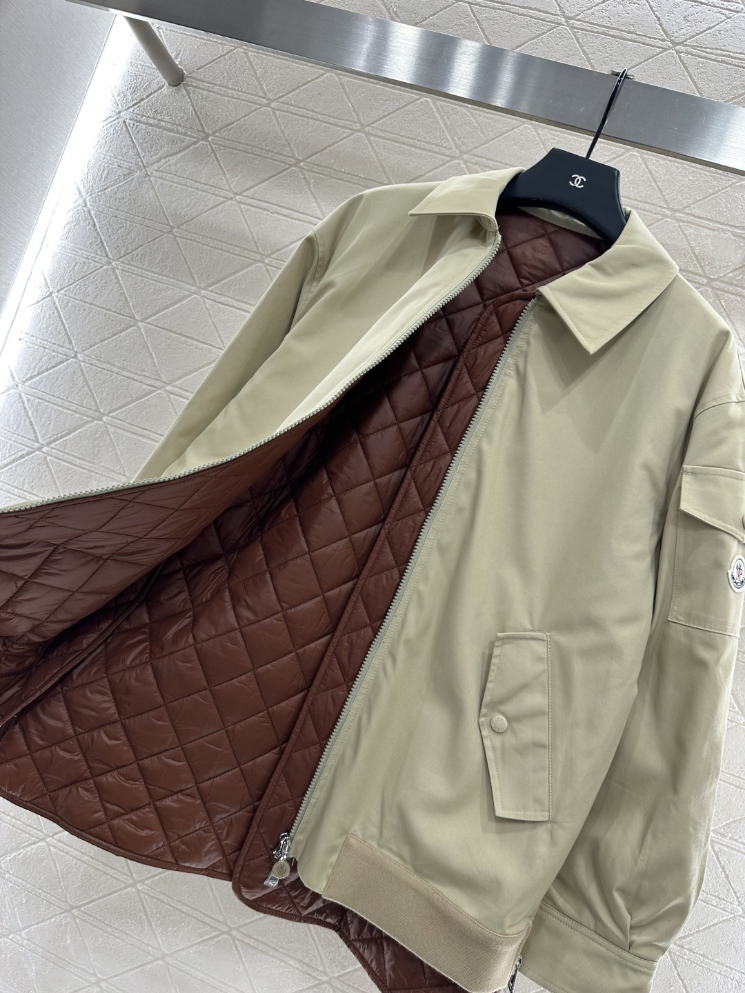 ♥Moncle*♥2025新品上架 翻领风衣棉服双层外套定制YB斜纹全棉材质 品相还原 质感高级 外层拉