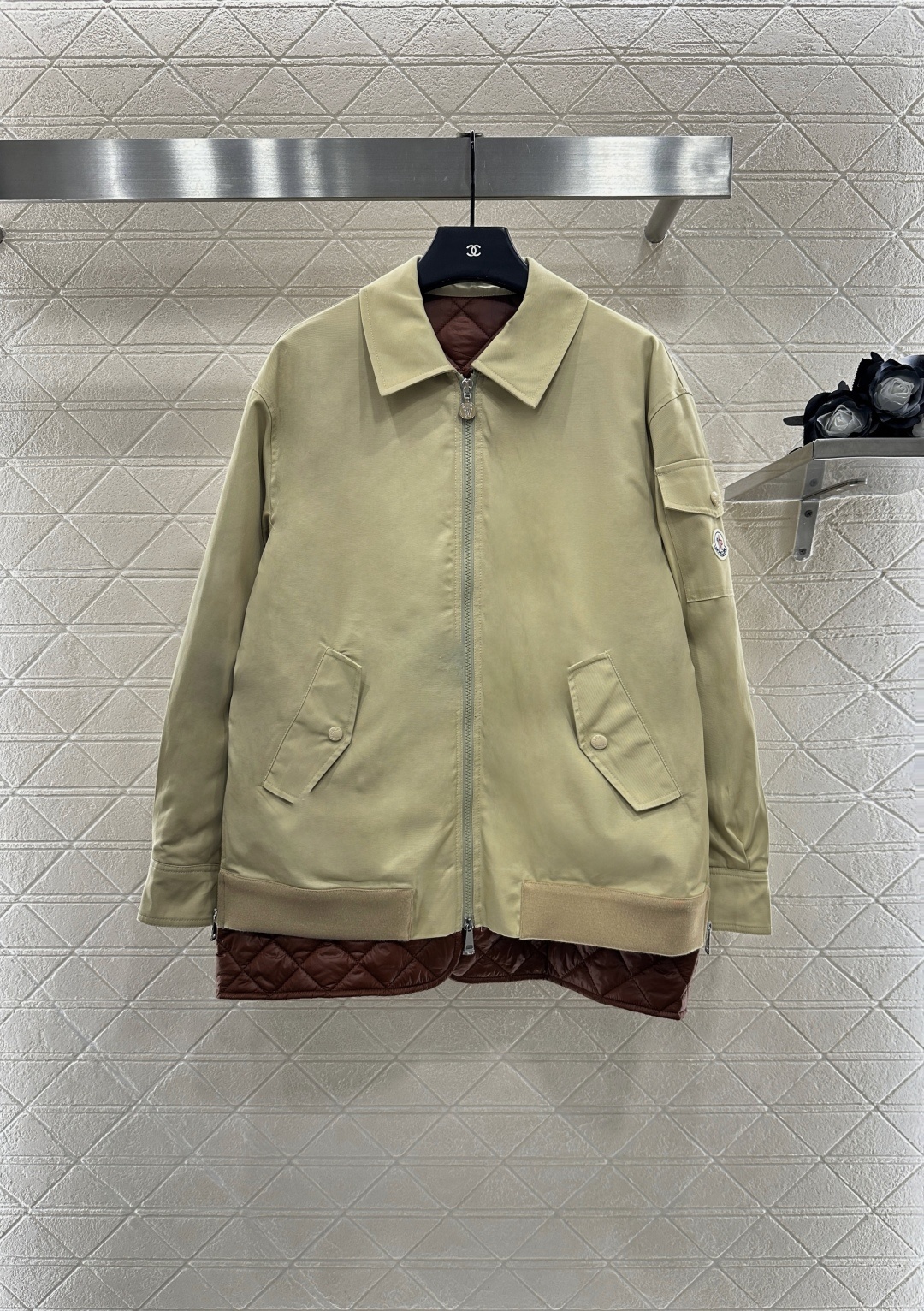 ♥Moncle*♥2025新品上架 翻领风衣棉服双层外套定制YB斜纹全棉材质 品相还原 质感高级 外层拉
