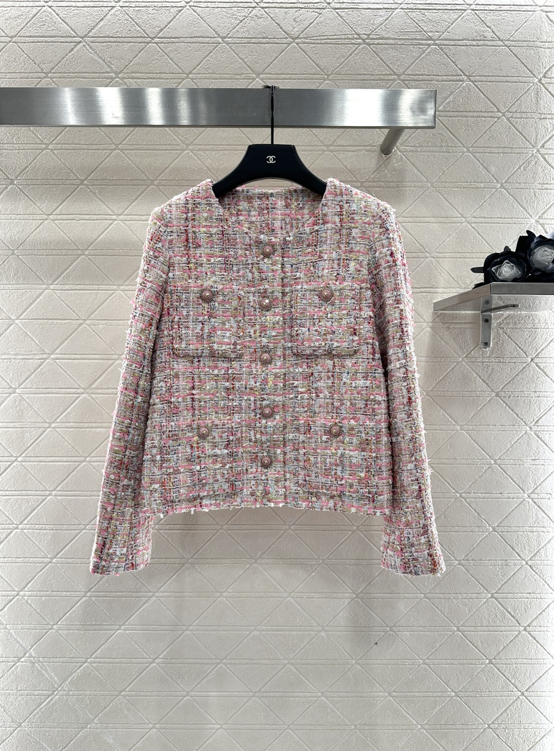 ♥Chane*♥2025新品上架 粗纺圆领洋装外套定制YB进口粗纺羊毛呢材质 肌理明显 毛料肉眼可见 质