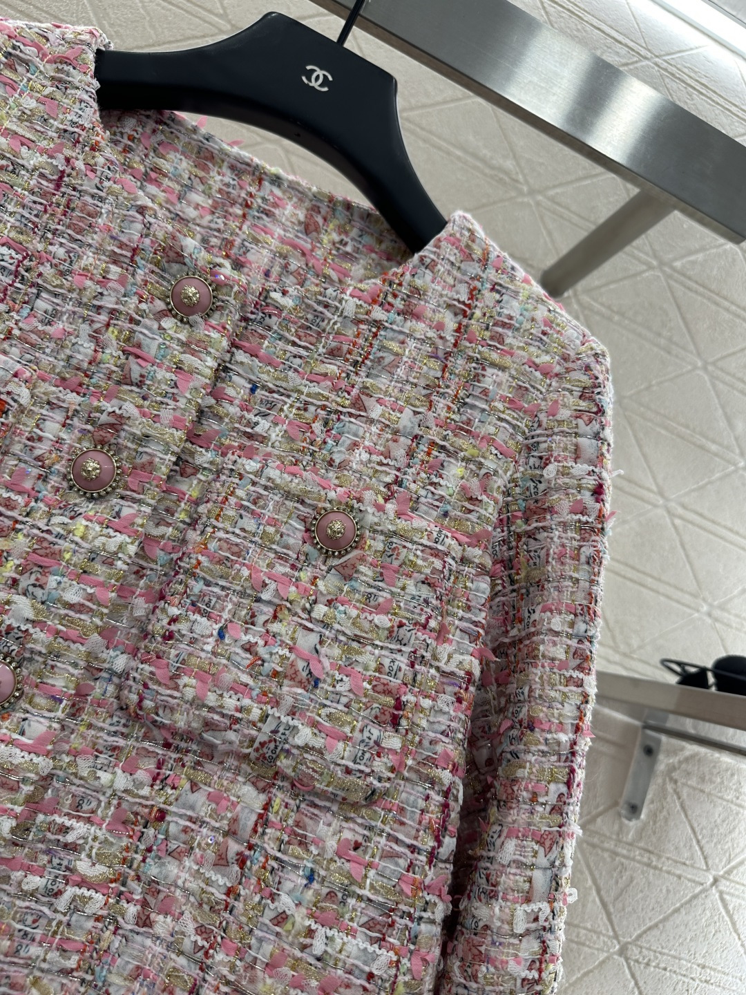 ♥Chane*♥2025新品上架 粗纺圆领洋装外套定制YB进口粗纺羊毛呢材质 肌理明显 毛料肉眼可见 质