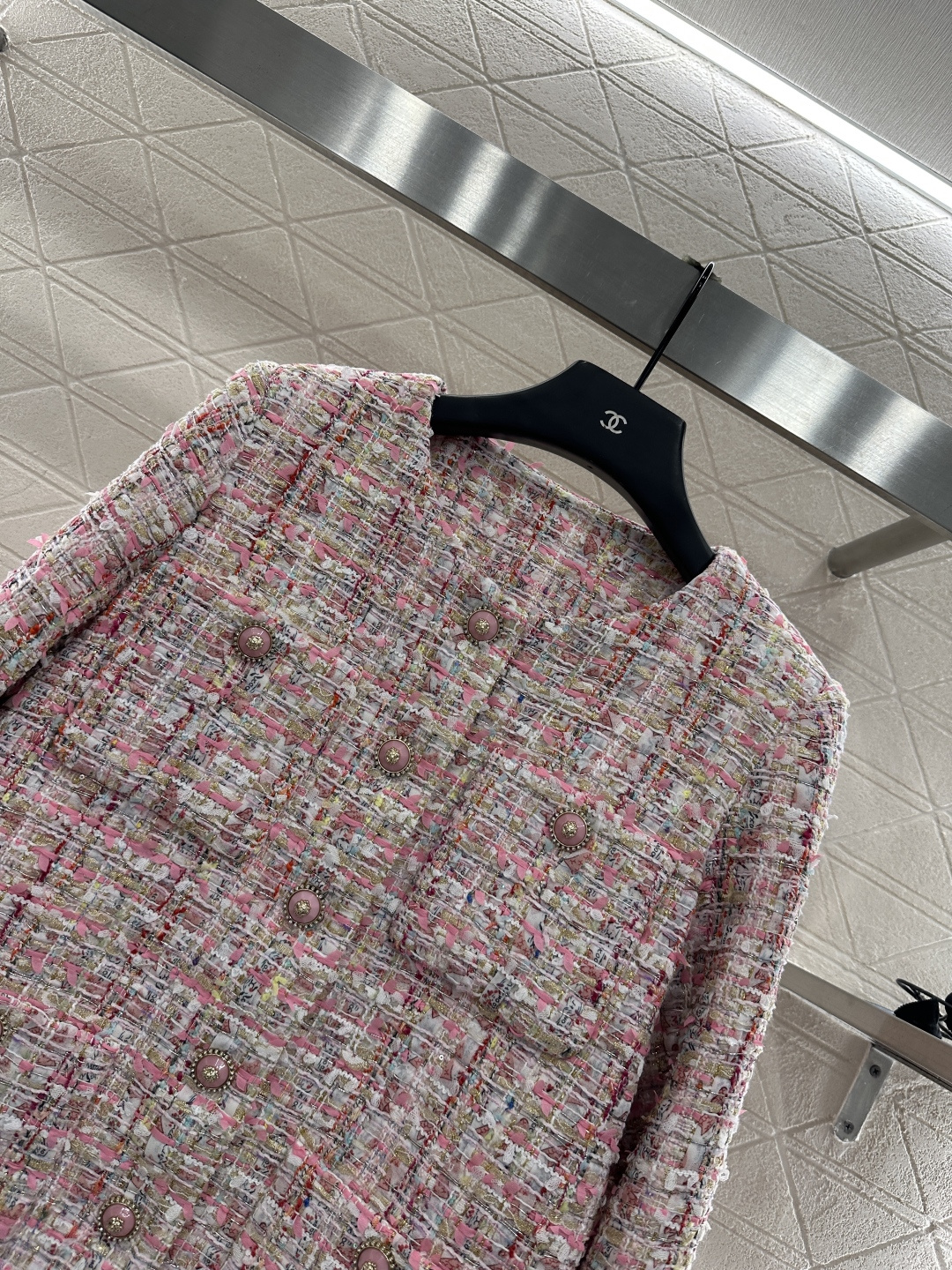 ♥Chane*♥2025新品上架 粗纺圆领洋装外套定制YB进口粗纺羊毛呢材质 肌理明显 毛料肉眼可见 质