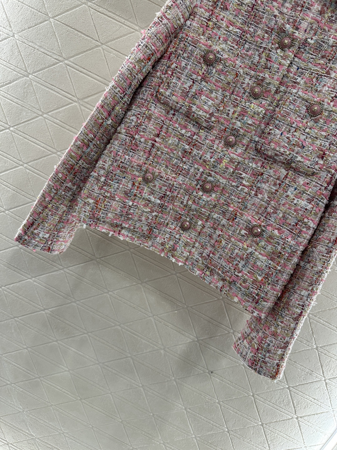 ♥Chane*♥2025新品上架 粗纺圆领洋装外套定制YB进口粗纺羊毛呢材质 肌理明显 毛料肉眼可见 质