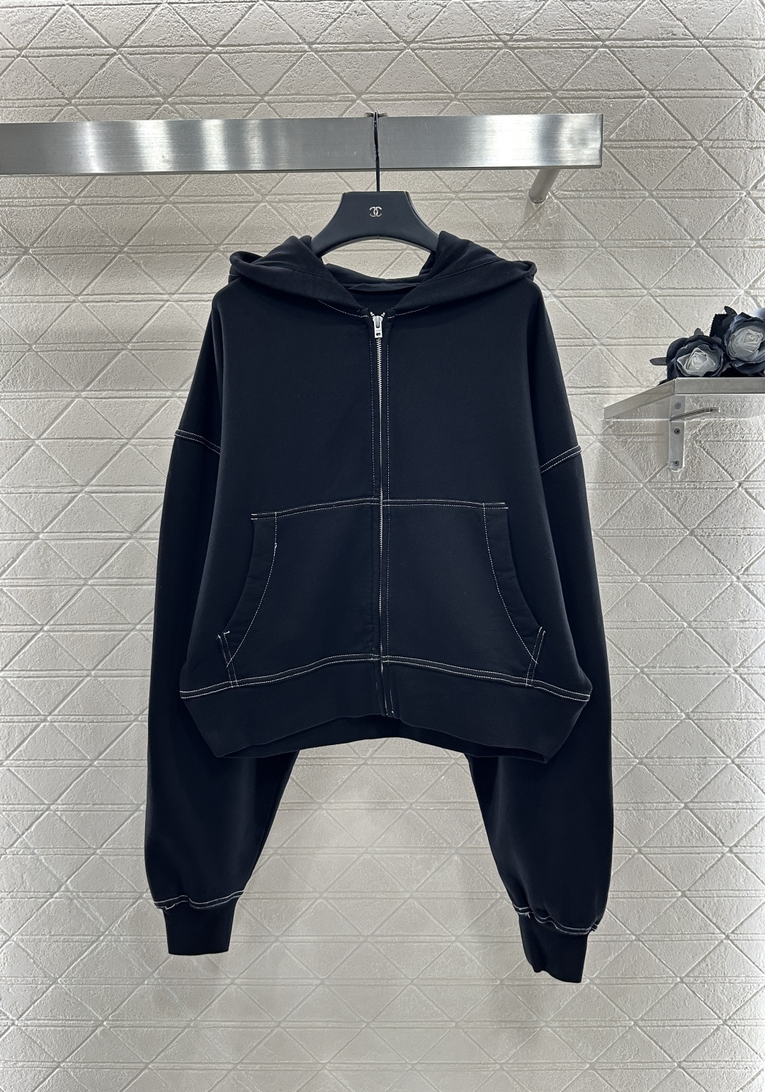 ♥Acne studio*♥2025新品上架 加绒连帽拉链廓形外套定制YB斜纹全棉材质 质感光泽 品相高