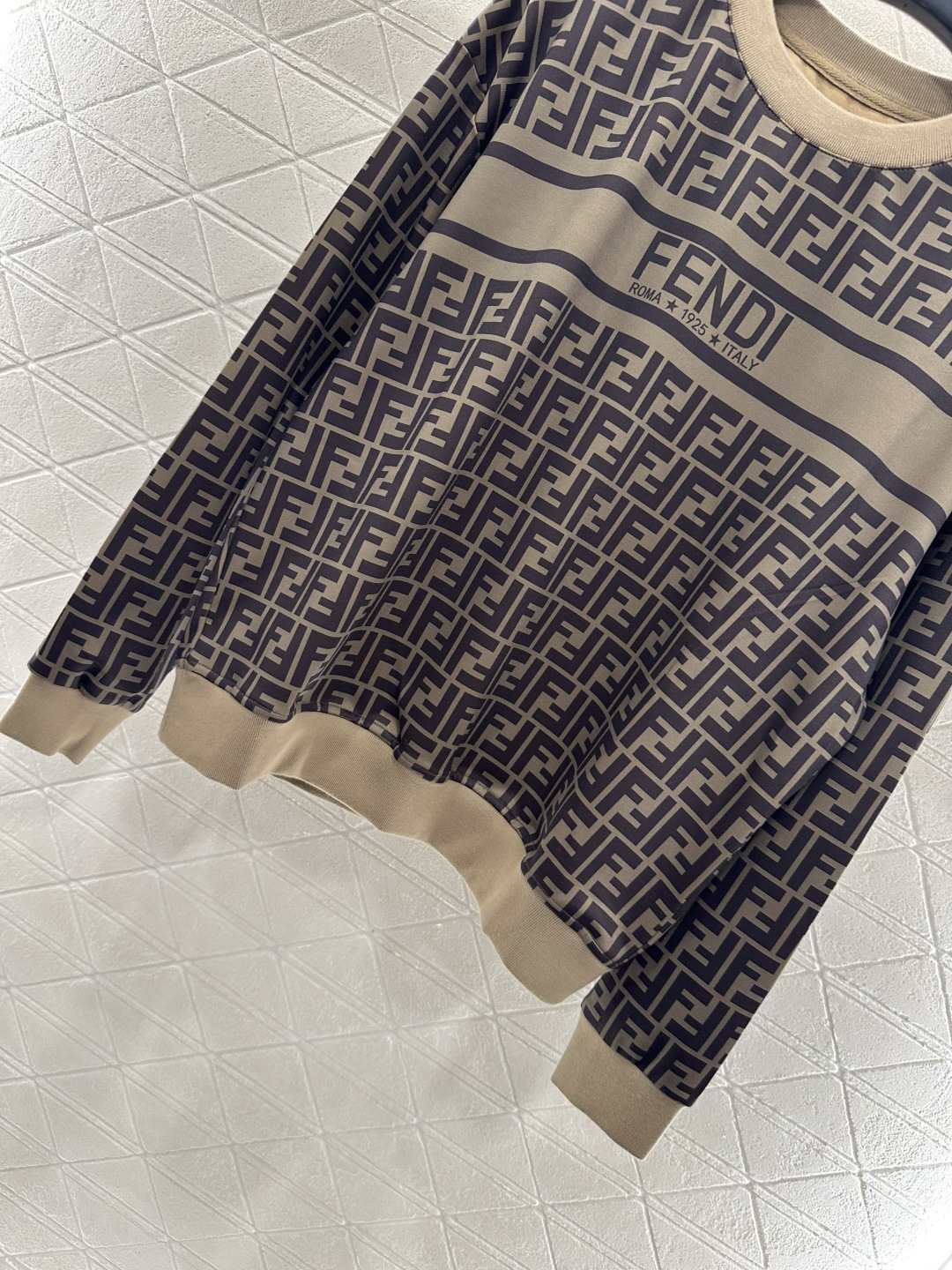 ♥Fend*♥2025新品上架 印花套头卫衣长裤套装定制YB进口斜纹稠材质 质感光滑 舒适好穿 套头卫衣
