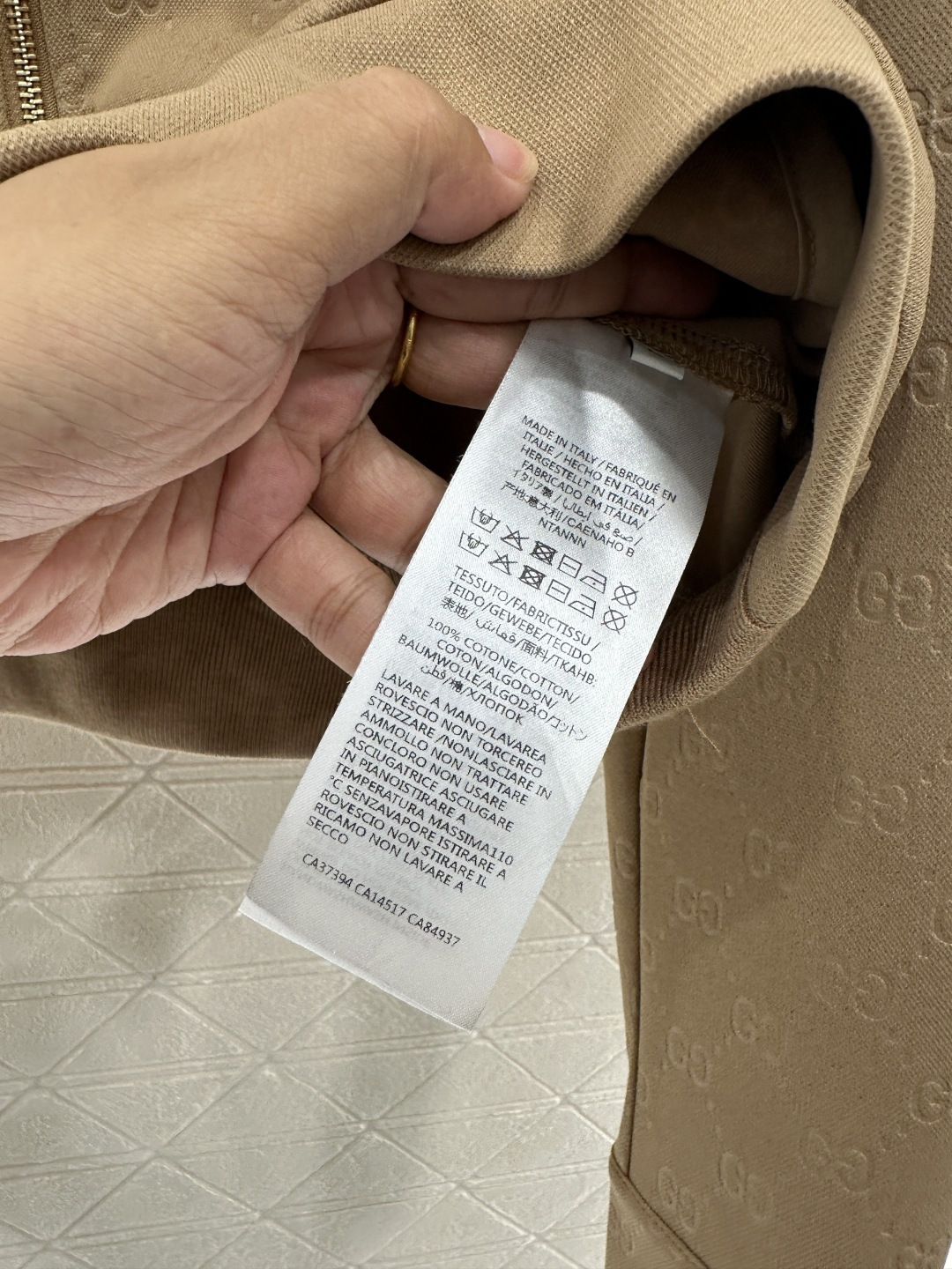 ♥Gucc*♥2025新品上架 烧花拉链外套长裤套装定制YB斜纹全棉材质 舒适垂顺 穿搭洋气 翻领拉链外