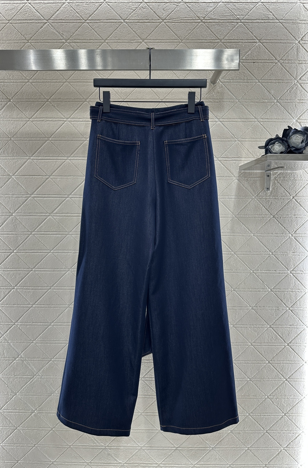 ♥Dio*♥2025新品上架 拼接牛仔衬衣长裤套装定制YB斜纹棉牛仔材质 多重水洗 呈现出挺括质感 翻领