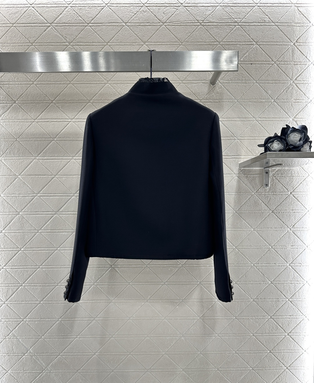 ♥Dio*♥2025新品上架 小立领绣花西装外套定制YB进口百分百丝毛材质 质感光泽 垂感更强 品相高级