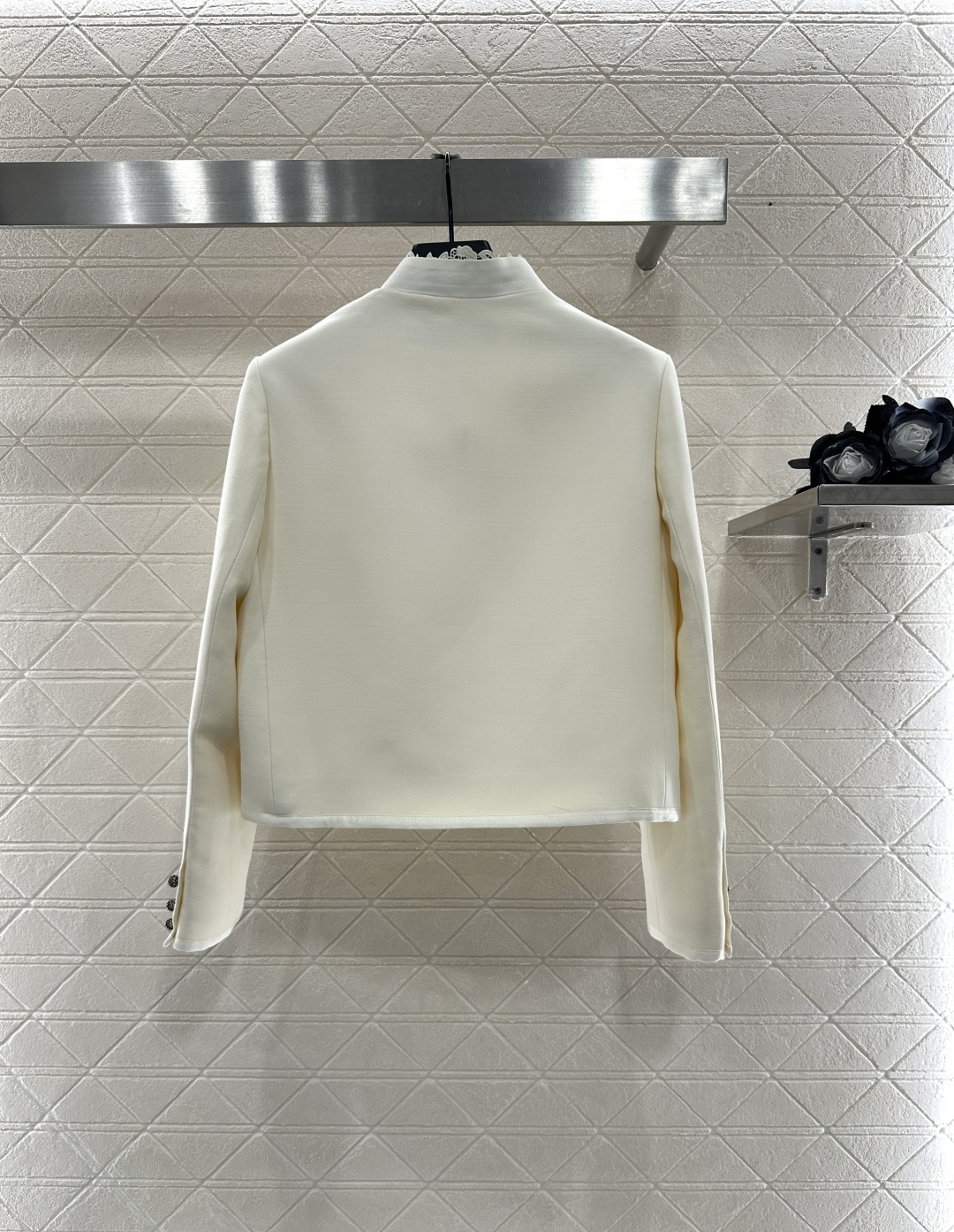 ♥Dio*♥2025新品上架 小立领绣花西装外套定制YB进口百分百丝毛材质 质感光泽 垂感更强 品相高级