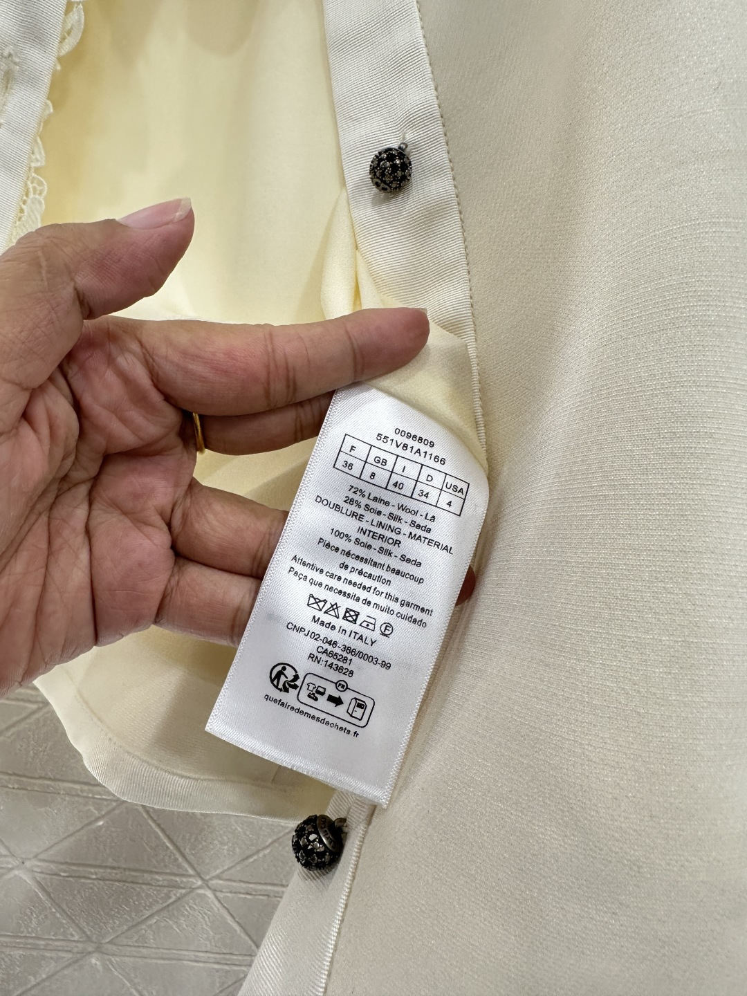 ♥Dio*♥2025新品上架 小立领绣花西装外套定制YB进口百分百丝毛材质 质感光泽 垂感更强 品相高级