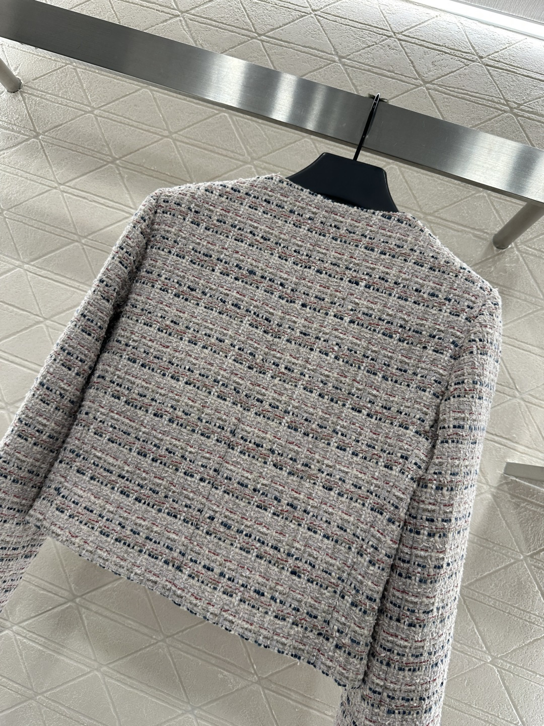 ♥Loro Plan*♥2025新品上架 圆领斜襟洋装百褶短裙套装定制YB进口粗纺羊毛呢材质 质感高级 