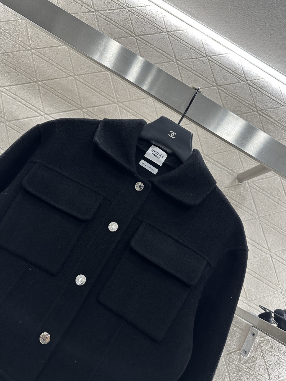 ♥Herme*♥2025新品上架 手工双面尼外套定制YB百分百羊绒材质 手工双面尼处理 肌理明显 质感突