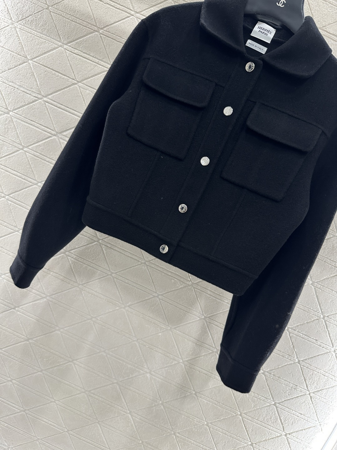 ♥Herme*♥2025新品上架 手工双面尼外套定制YB百分百羊绒材质 手工双面尼处理 肌理明显 质感突