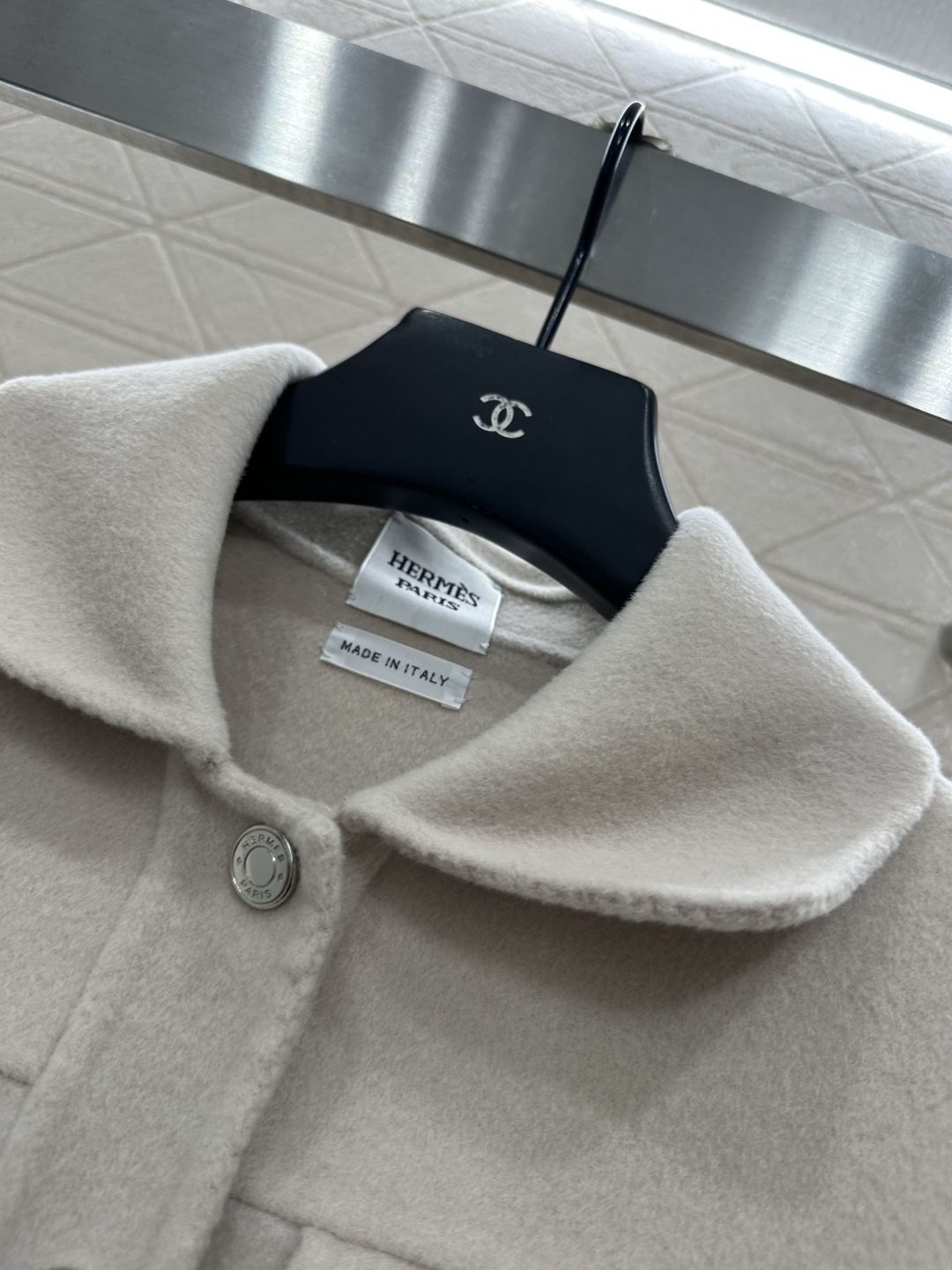 ♥Herme*♥2025新品上架 手工双面尼外套定制YB百分百羊绒材质 手工双面尼处理 肌理明显 质感突