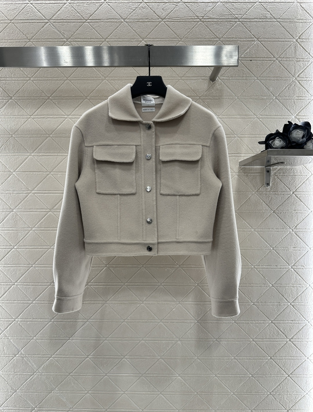 ♥Herme*♥2025新品上架 手工双面尼外套定制YB百分百羊绒材质 手工双面尼处理 肌理明显 质感突
