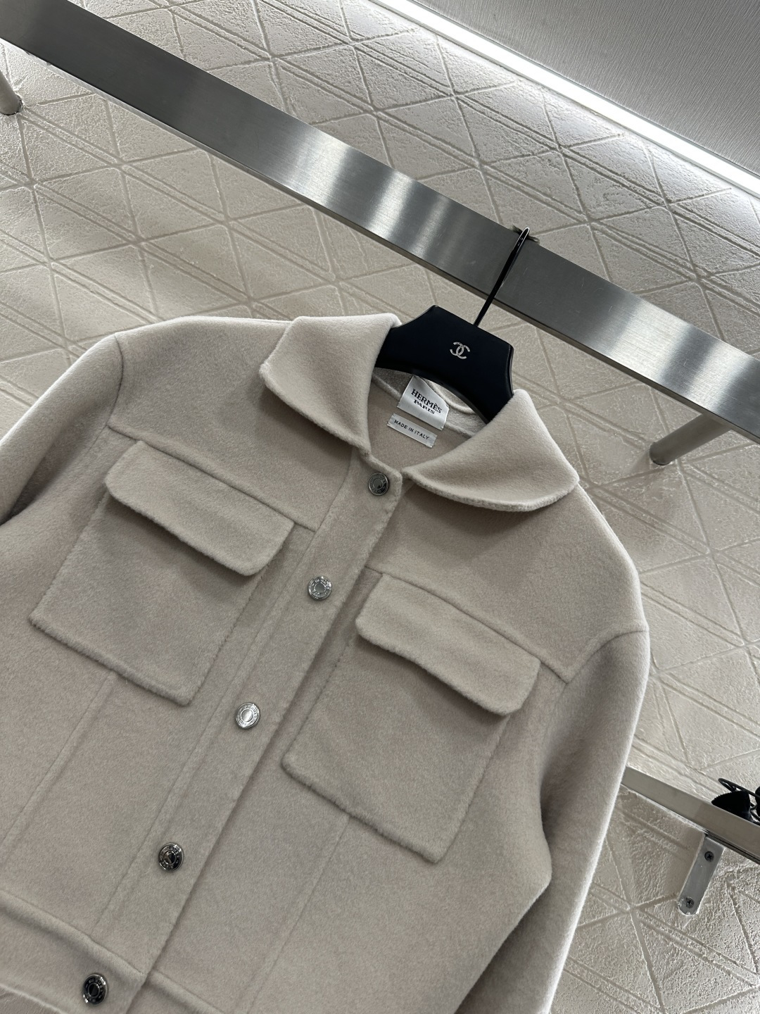 ♥Herme*♥2025新品上架 手工双面尼外套定制YB百分百羊绒材质 手工双面尼处理 肌理明显 质感突