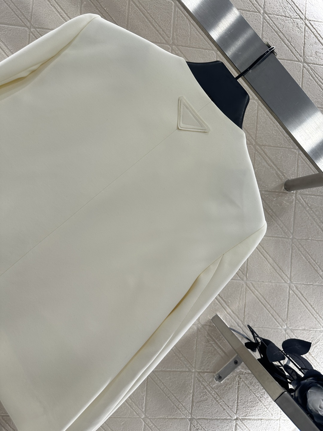 ♥prad*♥2025新品上架 圆领蝴蝶结外套定制YB进口醋酸材质 肌理明显 垂顺光泽 圆领洋装外套版型