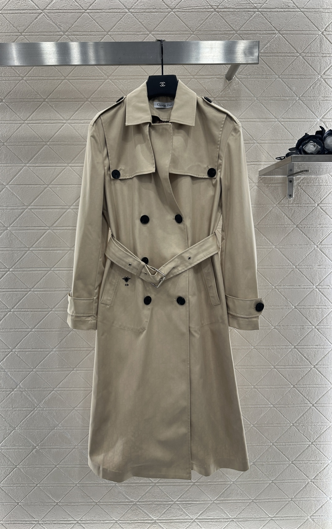 ♥Dio*♥2025新品上架 翻领腰带风衣外套定制YB进口风衣材质 工艺处理 挺括有型 质感高级 翻领长