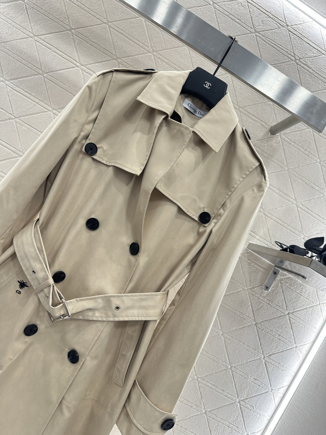 ♥Dio*♥2025新品上架 翻领腰带风衣外套定制YB进口风衣材质 工艺处理 挺括有型 质感高级 翻领长
