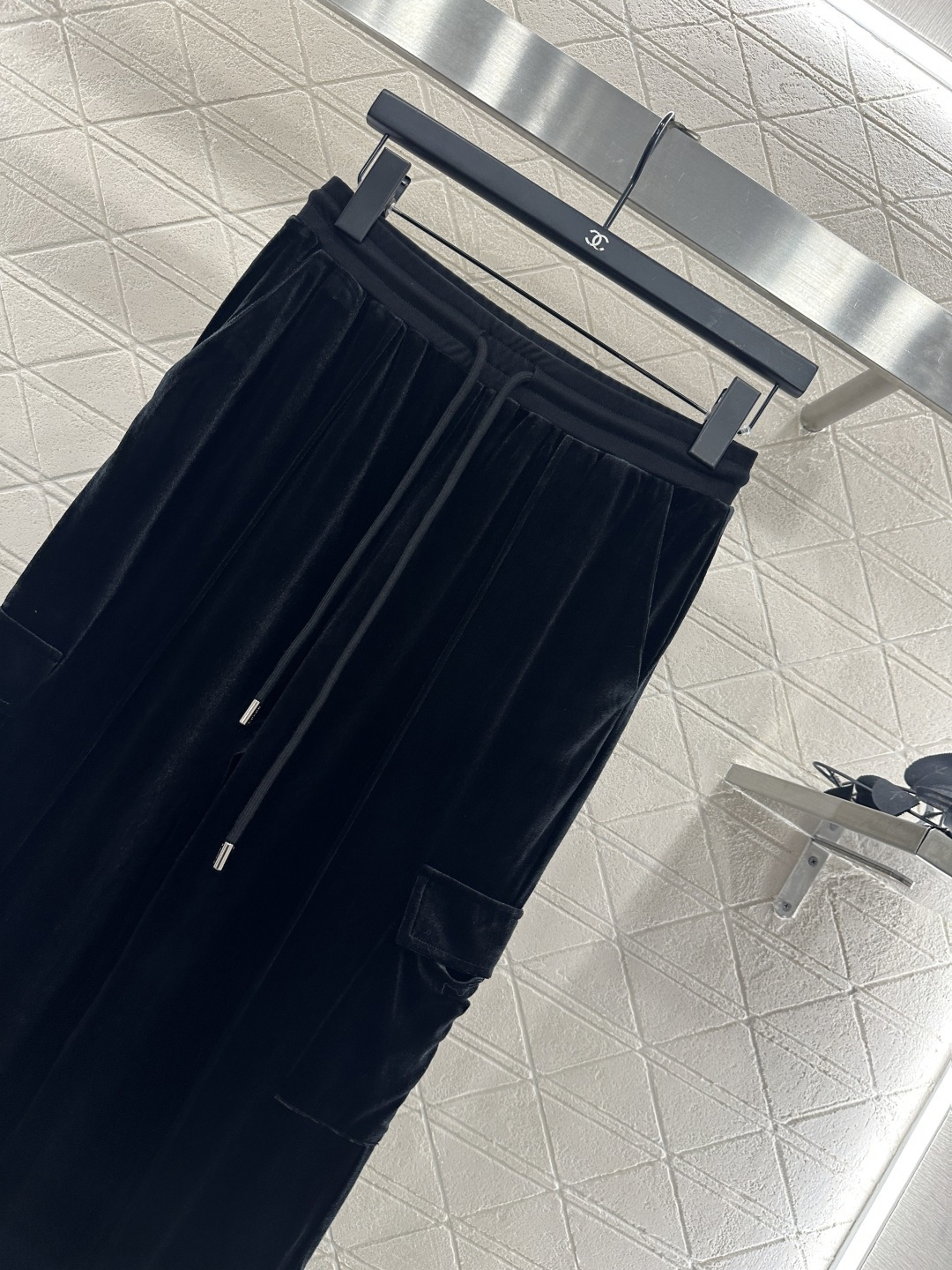 ♥Prad*♥2025新品上架 连帽休闲外套长裤套装定制YB进口丝绒材质 质感光泽 品相高级 常规连帽外