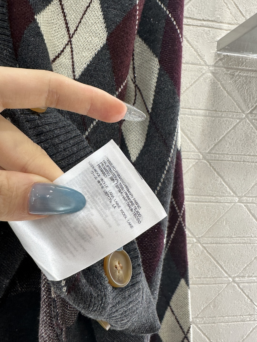 ♥west vivienne*♥2025新品上架 菱格提花针织开衫定制YB羊毛纱线织造 质感细腻 舒适好