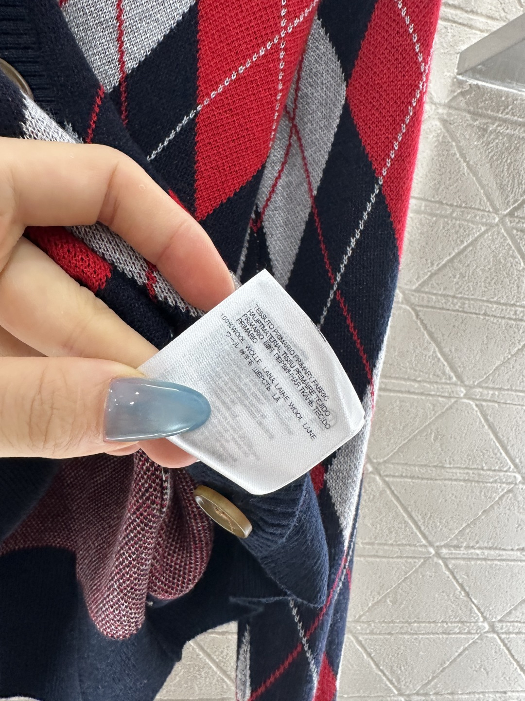 ♥west vivienne*♥2025新品上架 菱格提花针织开衫定制YB羊毛纱线织造 质感细腻 舒适好