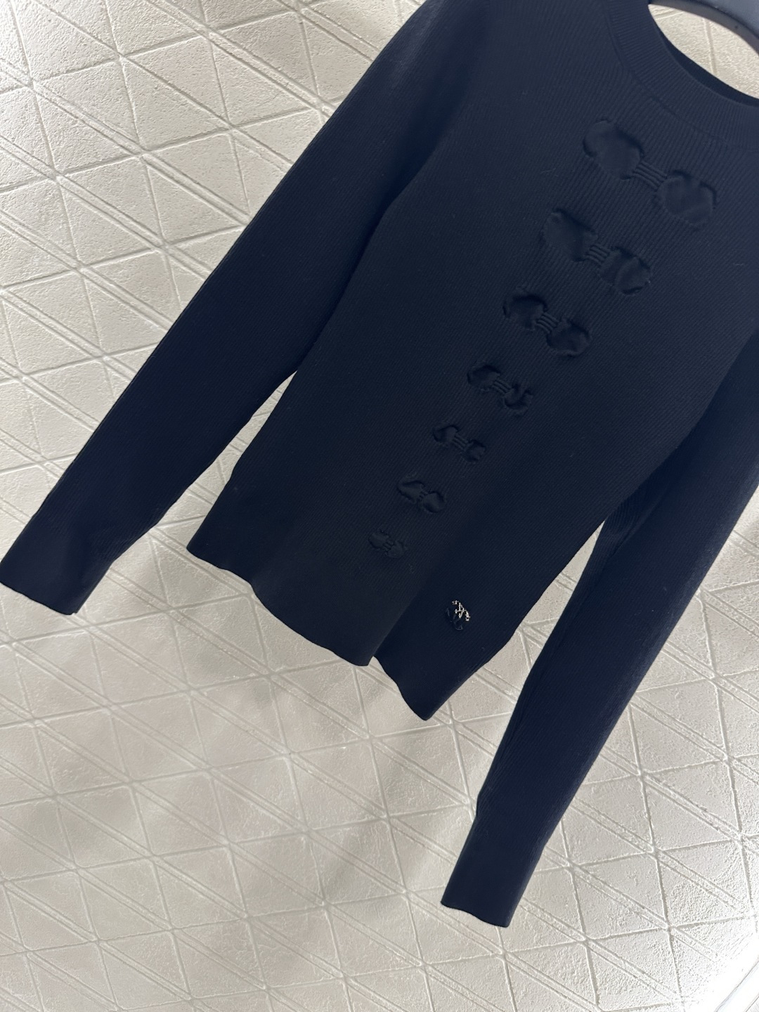 ♥Chane*♥2025新品上架 蝴蝶结长袖毛衣定制YB棉毛纱线织造 柔软细腻 质感舒适 圆领针织长袖 