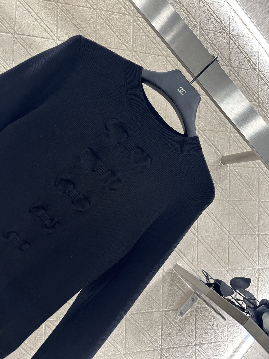 ♥Chane*♥2025新品上架 蝴蝶结长袖毛衣定制YB棉毛纱线织造 柔软细腻 质感舒适 圆领针织长袖 