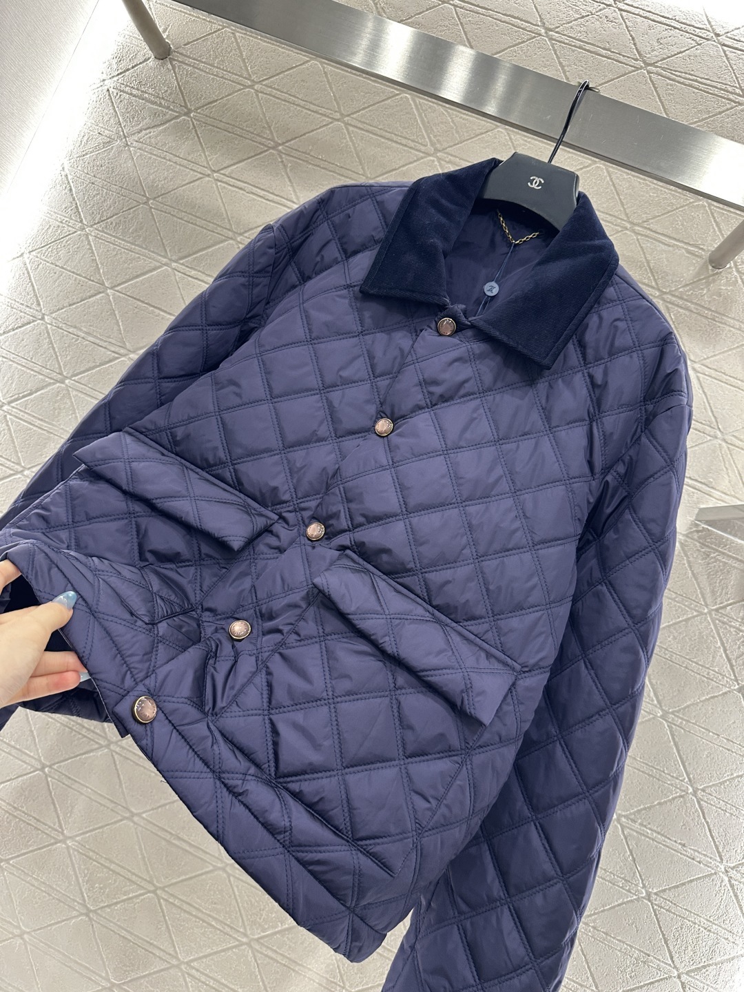 ♥ Louis vuitto*♥2025新品上架 菱格翻领棉服外套定制YB进口防风防水尼龙材质 品相还原