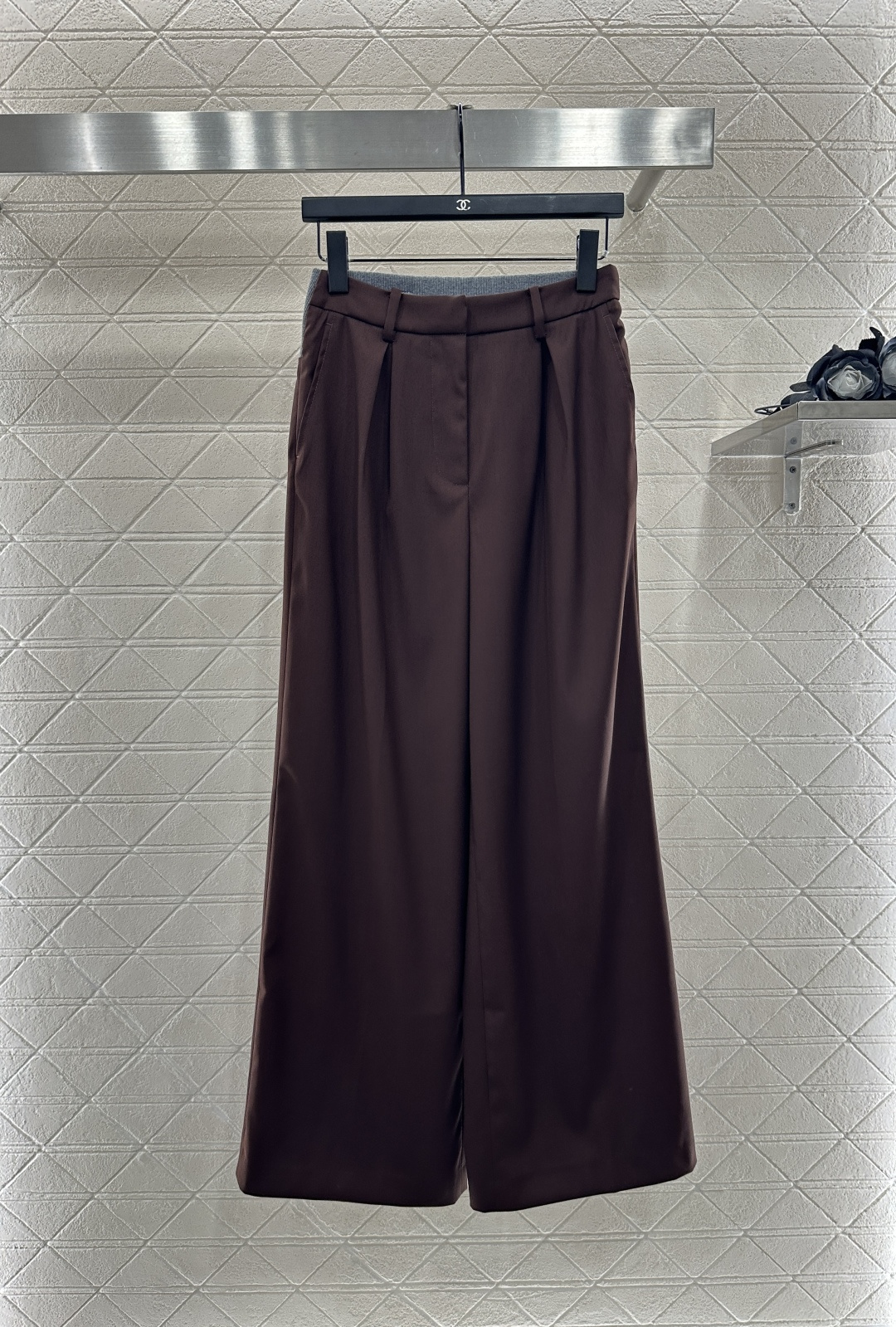 ♥Loew*♥2025新品上架 撞色西装外套长裤套装定制YB进口材质 质感光泽高级 垂顺有型 正肩廓形西