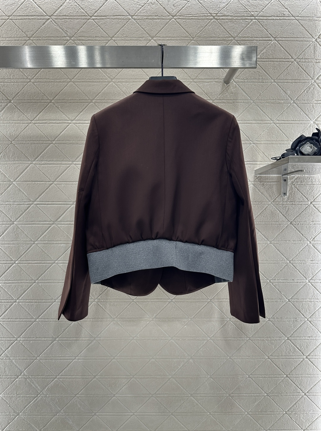 ♥Loew*♥2025新品上架 撞色西装外套长裤套装定制YB进口材质 质感光泽高级 垂顺有型 正肩廓形西