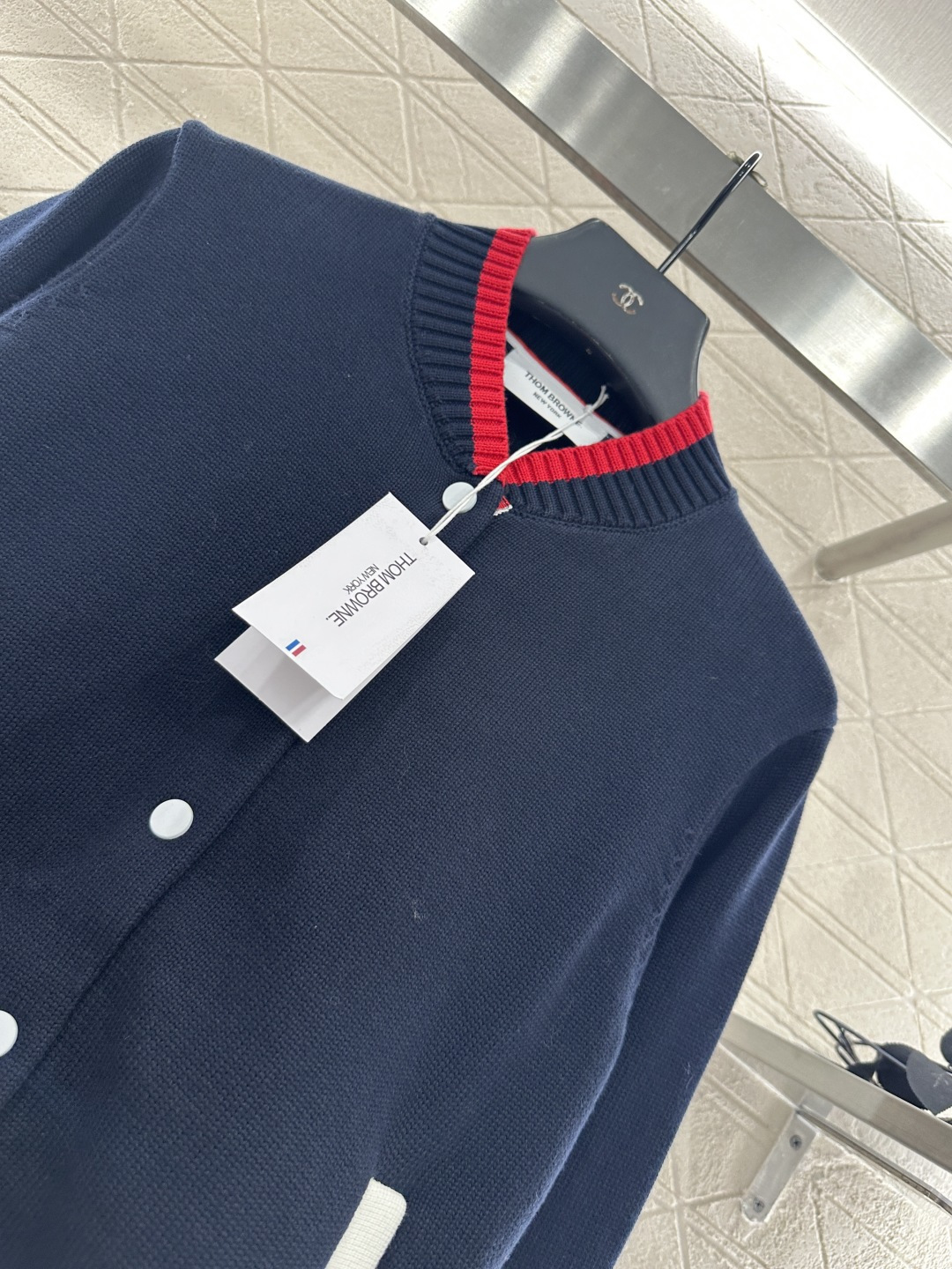 ♥Thom brown*♥2025新品上架 棒球针织外套定制YB羊毛纱线织造 质感高级 品相十足 常规针