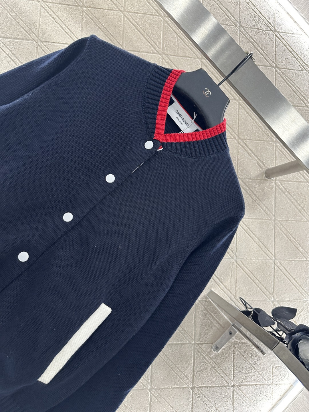 ♥Thom brown*♥2025新品上架 棒球针织外套定制YB羊毛纱线织造 质感高级 品相十足 常规针