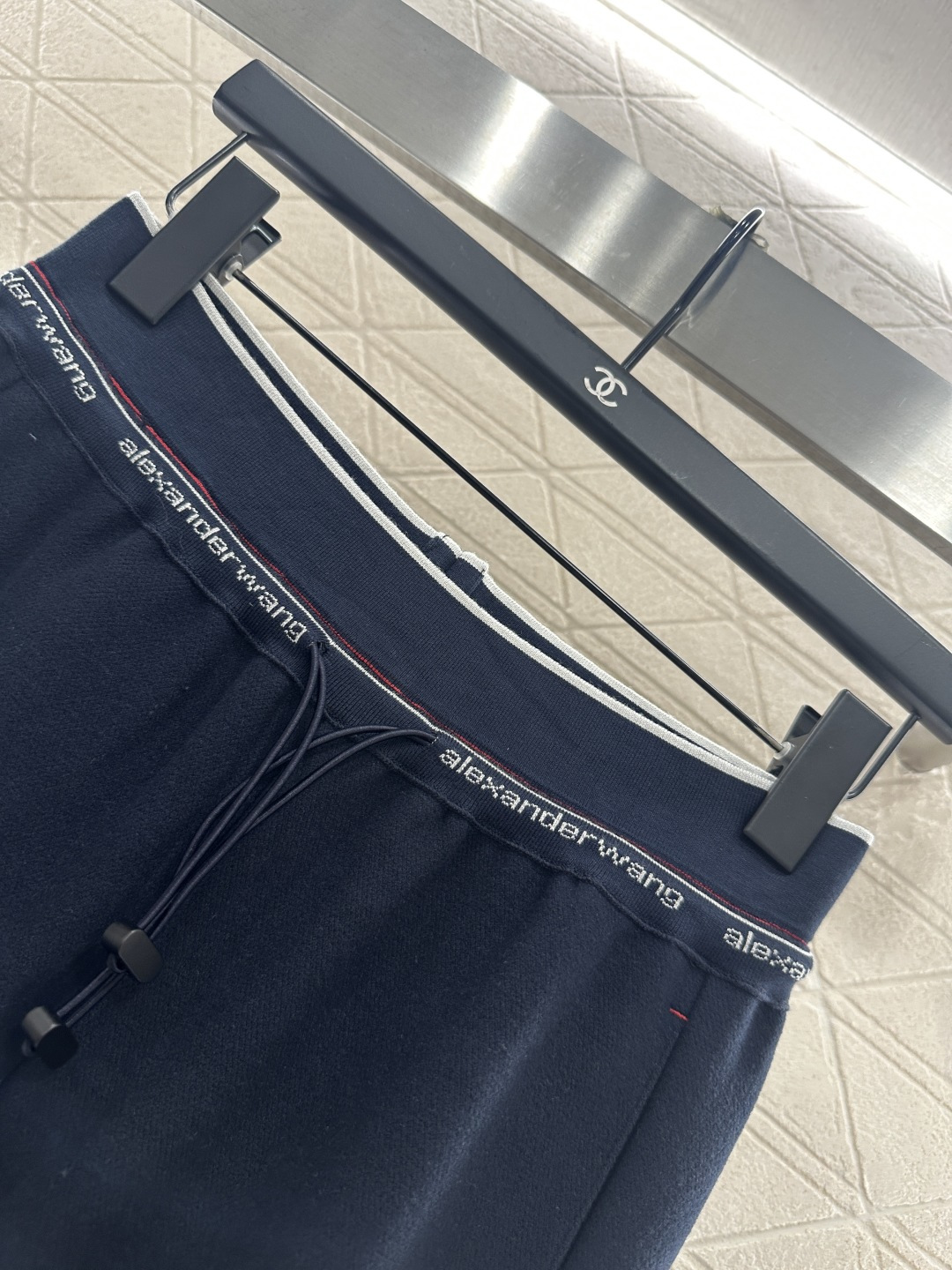 ♥Alexander wan*♥2025新品上架 抽绳织带阔腿长裤定制YB进口锦纶材质，面料柔挺舒适，垂