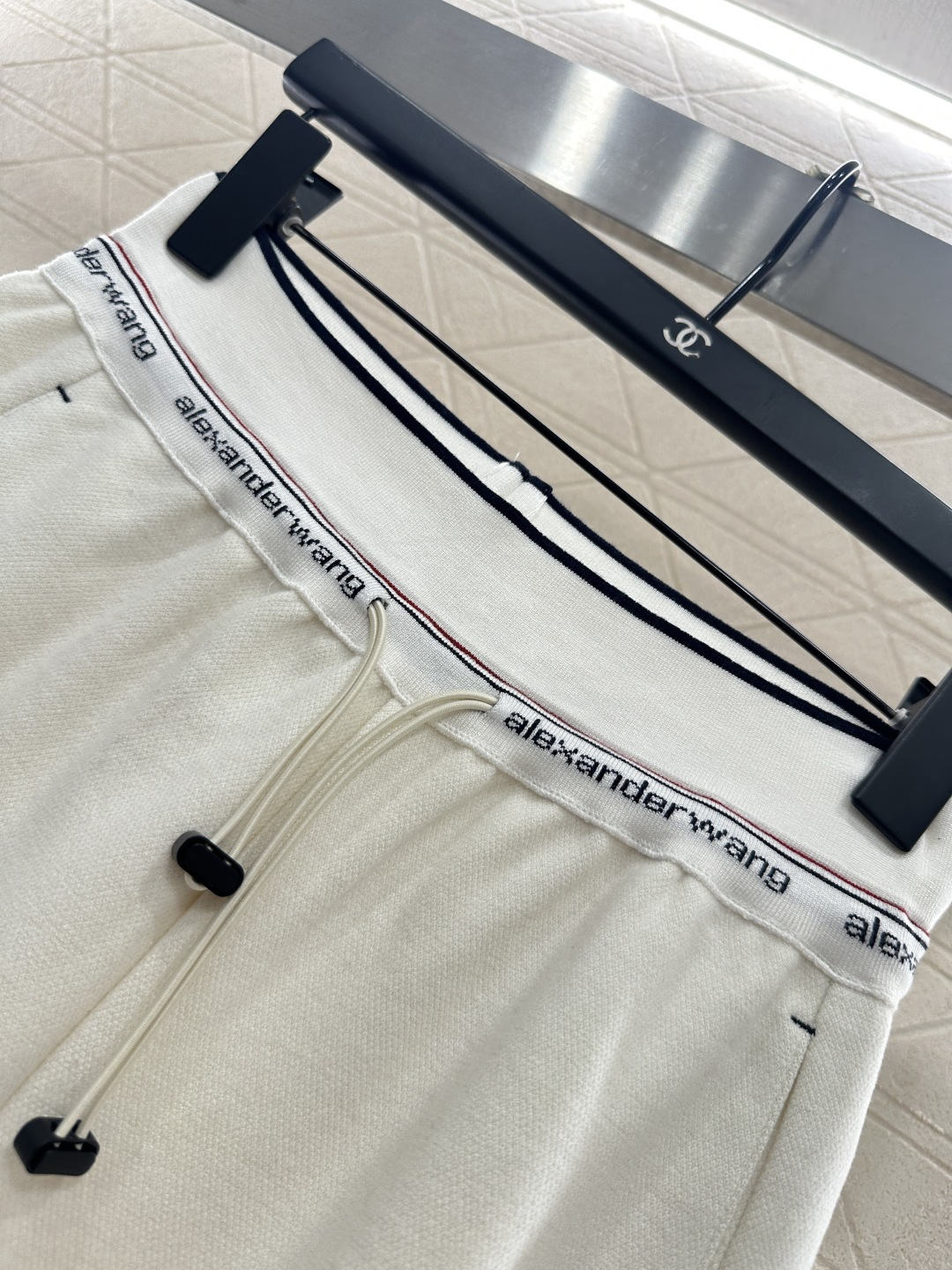 ♥Alexander wan*♥2025新品上架 抽绳织带阔腿长裤定制YB进口锦纶材质，面料柔挺舒适，垂