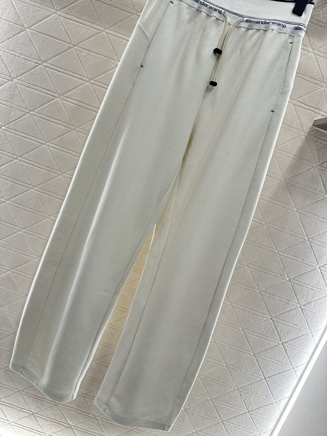♥Alexander wan*♥2025新品上架 抽绳织带阔腿长裤定制YB进口锦纶材质，面料柔挺舒适，垂