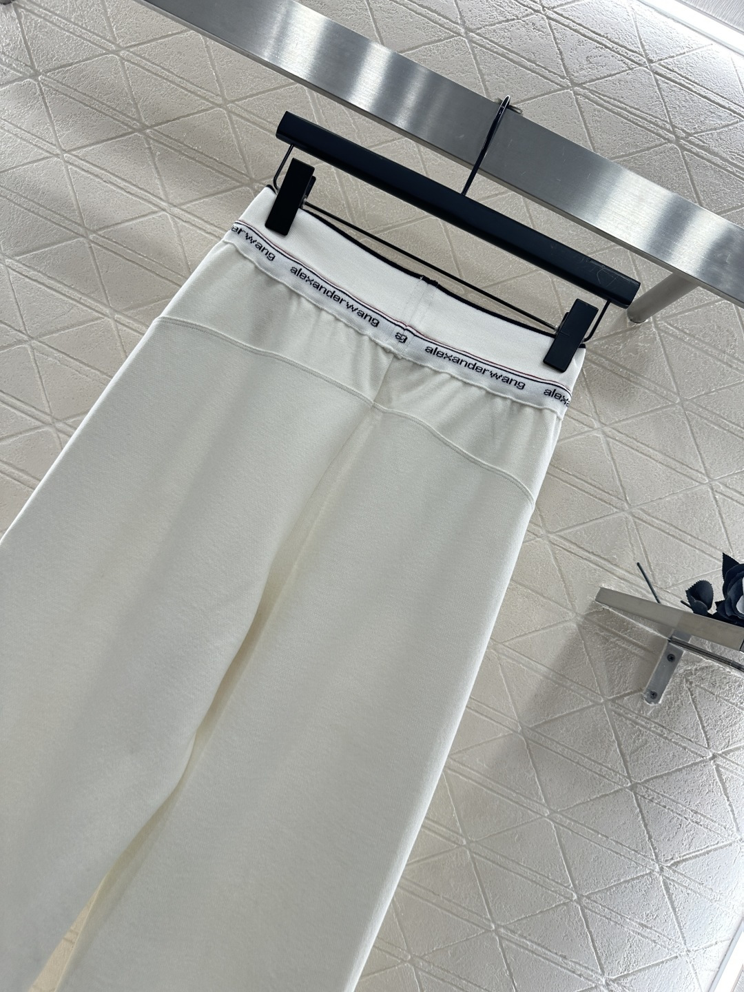 ♥Alexander wan*♥2025新品上架 抽绳织带阔腿长裤定制YB进口锦纶材质，面料柔挺舒适，垂