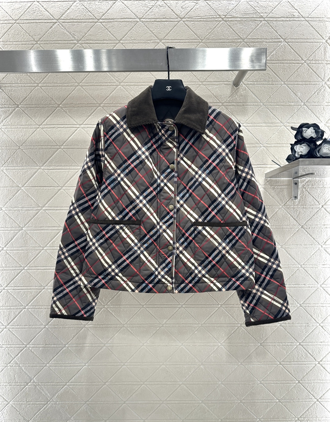 ♥BBR*♥2025新品上架 格纹棉服外套定制YB进口防风防水尼龙材质，其工艺还原，升级材质，提升秋冬御