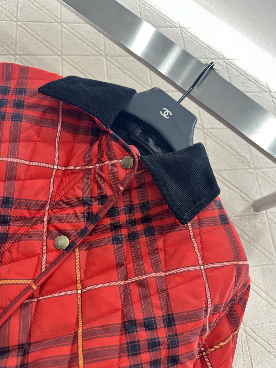 ♥BBR*♥2025新品上架 格纹棉服外套定制YB进口防风防水尼龙材质，其工艺还原，升级材质，提升秋冬御