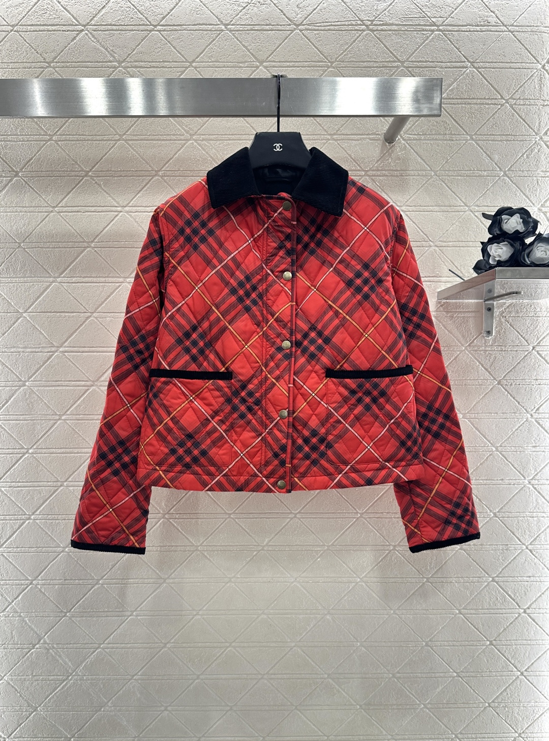 ♥BBR*♥2025新品上架 格纹棉服外套定制YB进口防风防水尼龙材质，其工艺还原，升级材质，提升秋冬御