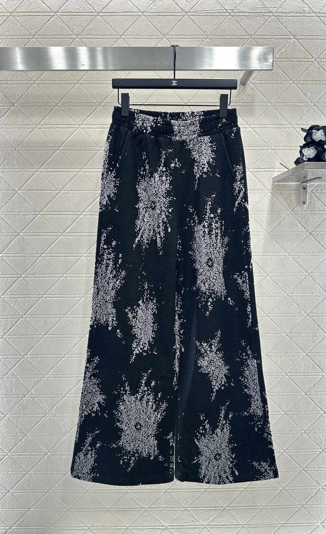 ♥Chane*♥2025新品上架 提花阔腿长裤定制YB斜纹全棉材质，适合秋季厚度，舒适好穿，阔腿直筒长裤