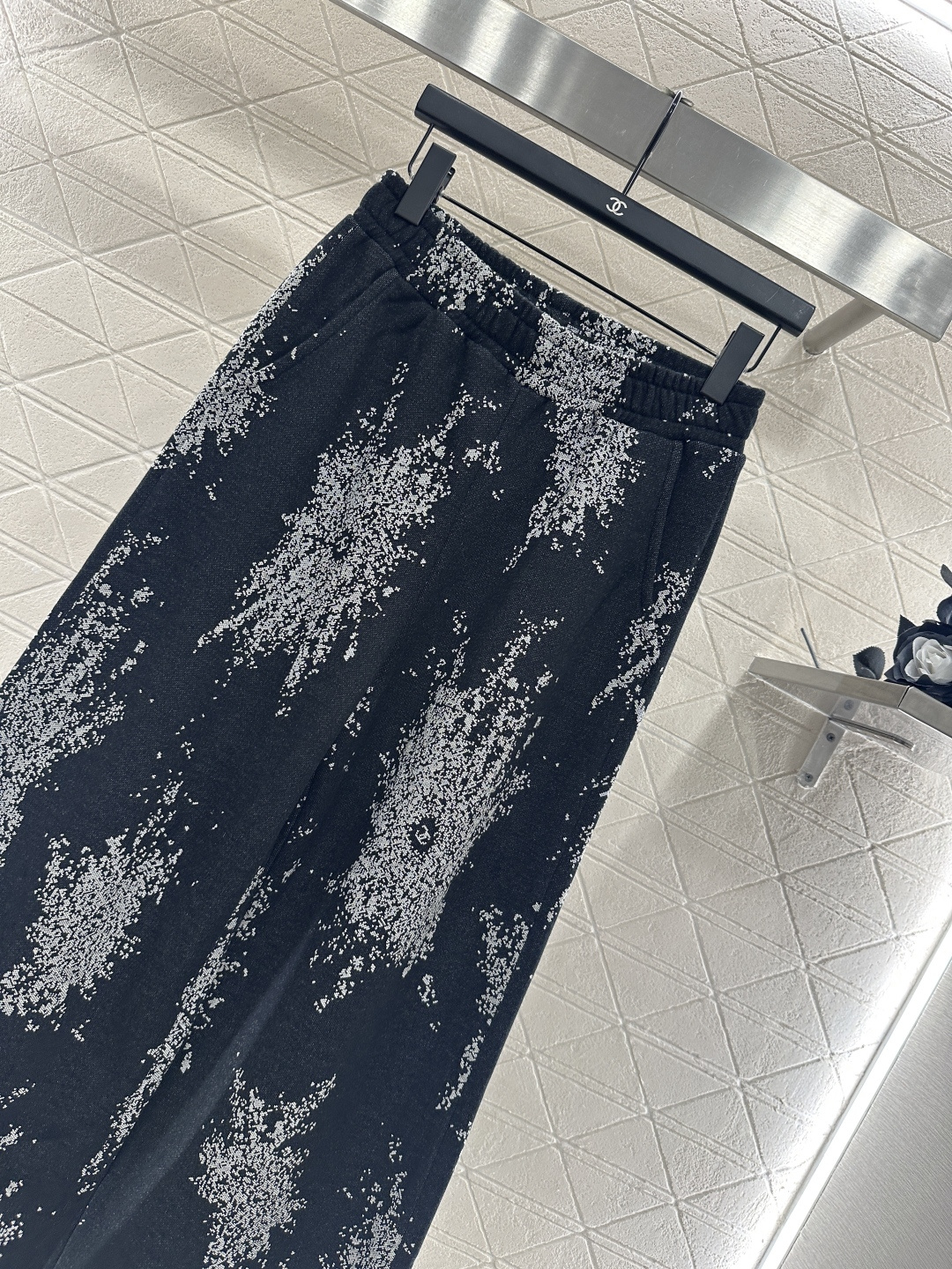 ♥Chane*♥2025新品上架 提花阔腿长裤定制YB斜纹全棉材质，适合秋季厚度，舒适好穿，阔腿直筒长裤